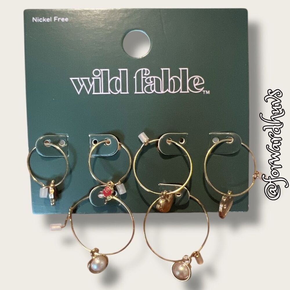 Bundle Sale 3 for $15 | Wild Fable Cherry Hoop Trio – Nickel-Free Earring Set